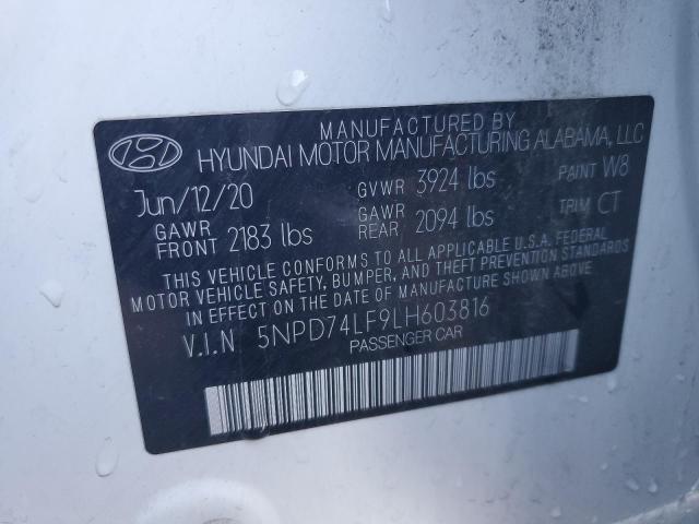 Photo 11 VIN: 5NPD74LF9LH603816 - HYUNDAI ELANTRA SE 