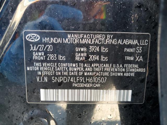 Photo 9 VIN: 5NPD74LF9LH610507 - HYUNDAI ELANTRA SE 