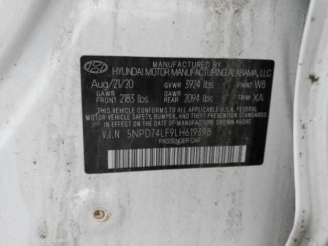 Photo 11 VIN: 5NPD74LF9LH619398 - HYUNDAI ELANTRA SE 