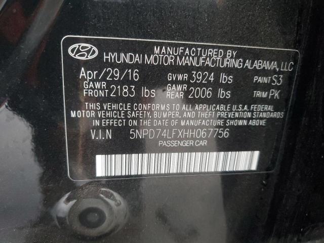 Photo 11 VIN: 5NPD74LFXHH067756 - HYUNDAI ELANTRA SE 