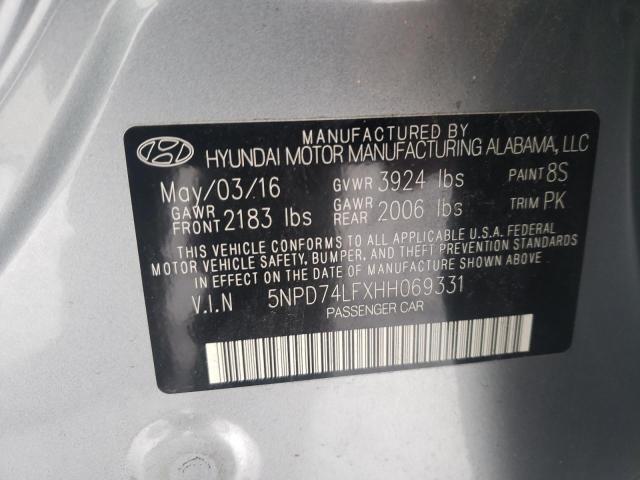 Photo 9 VIN: 5NPD74LFXHH069331 - HYUNDAI ELANTRA SE 