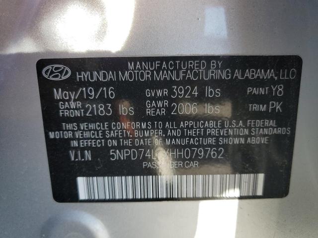 Photo 11 VIN: 5NPD74LFXHH079762 - HYUNDAI ELANTRA SE 