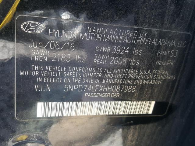 Photo 9 VIN: 5NPD74LFXHH087988 - HYUNDAI ELANTRA SE 