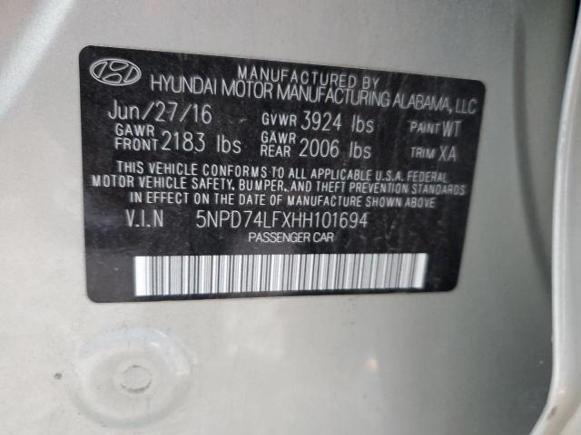 Photo 11 VIN: 5NPD74LFXHH101694 - HYUNDAI ELANTRA 