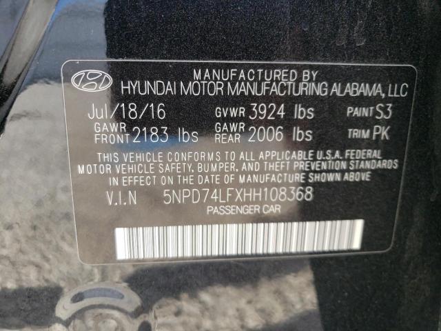 Photo 9 VIN: 5NPD74LFXHH108368 - HYUNDAI ELANTRA SE 