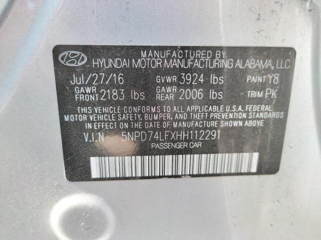 Photo 9 VIN: 5NPD74LFXHH112291 - HYUNDAI ELANTRA SE 