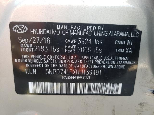 Photo 9 VIN: 5NPD74LFXHH139491 - HYUNDAI ELANTRA SE 