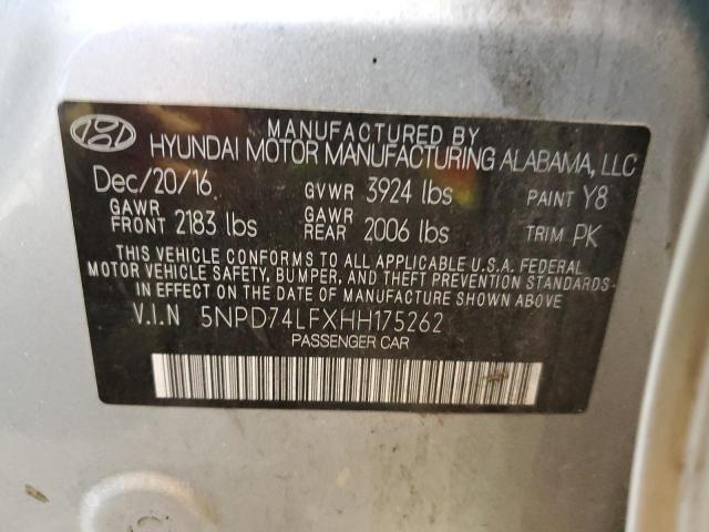 Photo 9 VIN: 5NPD74LFXHH175262 - HYUNDAI ELANTRA SE 