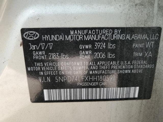 Photo 11 VIN: 5NPD74LFXHH180591 - HYUNDAI ELANTRA SE 