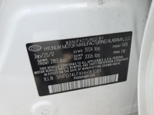 Photo 9 VIN: 5NPD74LFXHH183085 - HYUNDAI ELANTRA SE 