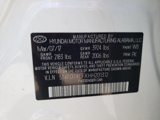 Photo 9 VIN: 5NPD74LFXHH201312 - HYUNDAI ELANTRA SE 