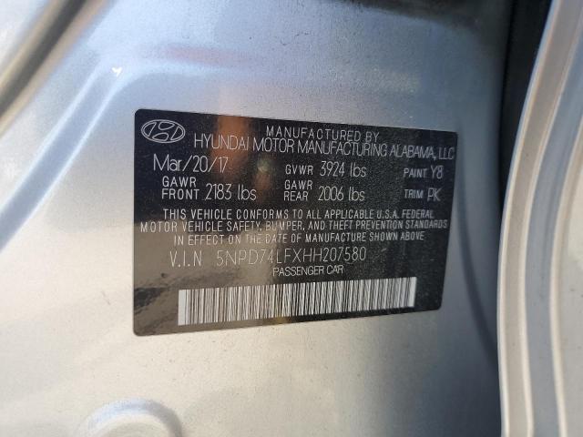 Photo 11 VIN: 5NPD74LFXHH207580 - HYUNDAI ELANTRA 