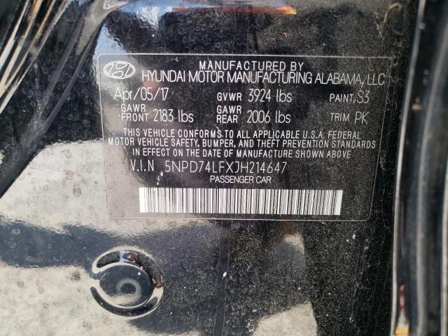 Photo 9 VIN: 5NPD74LFXJH214647 - HYUNDAI ELANTRA SE 