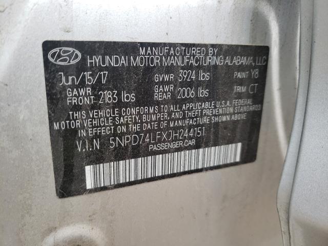 Photo 9 VIN: 5NPD74LFXJH244151 - HYUNDAI ELANTRA SE 