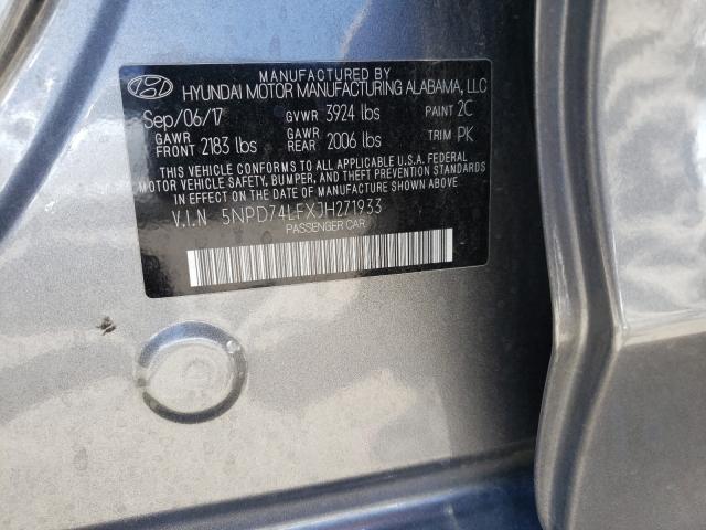 Photo 9 VIN: 5NPD74LFXJH271933 - HYUNDAI ELANTRA SE 