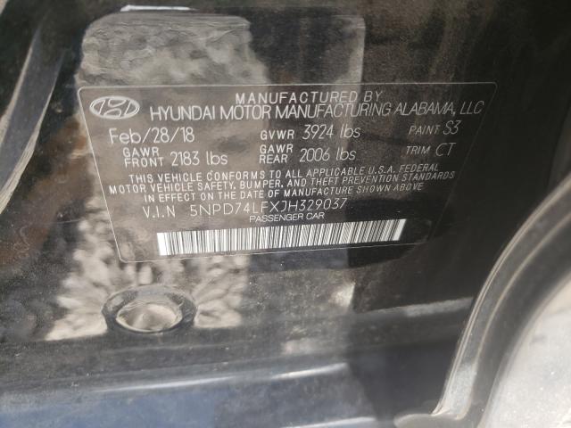 Photo 9 VIN: 5NPD74LFXJH329037 - HYUNDAI ELANTRA 