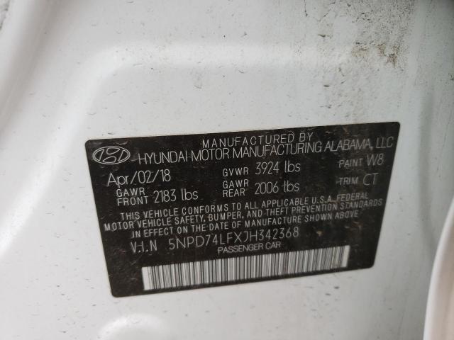 Photo 9 VIN: 5NPD74LFXJH342368 - HYUNDAI ELANTRA 