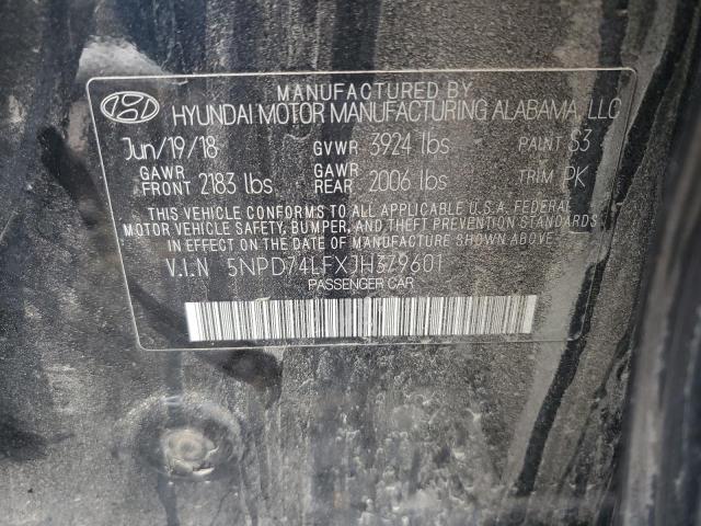 Photo 12 VIN: 5NPD74LFXJH379601 - HYUNDAI ELANTRA 