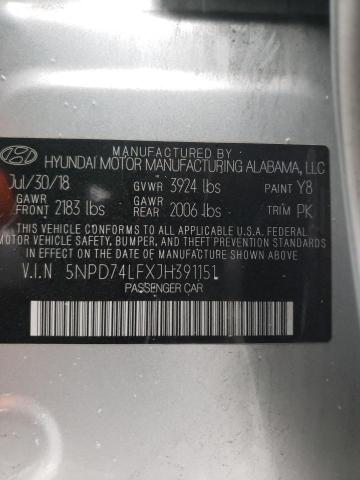 Photo 11 VIN: 5NPD74LFXJH391151 - HYUNDAI ELANTRA 