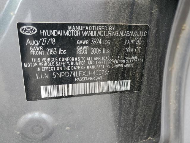 Photo 11 VIN: 5NPD74LFXJH400737 - HYUNDAI ELANTRA 