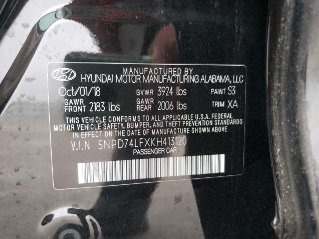 Photo 9 VIN: 5NPD74LFXKH413120 - HYUNDAI ELANTRA SE 