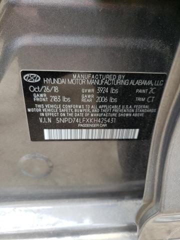 Photo 11 VIN: 5NPD74LFXKH425431 - HYUNDAI ELANTRA 