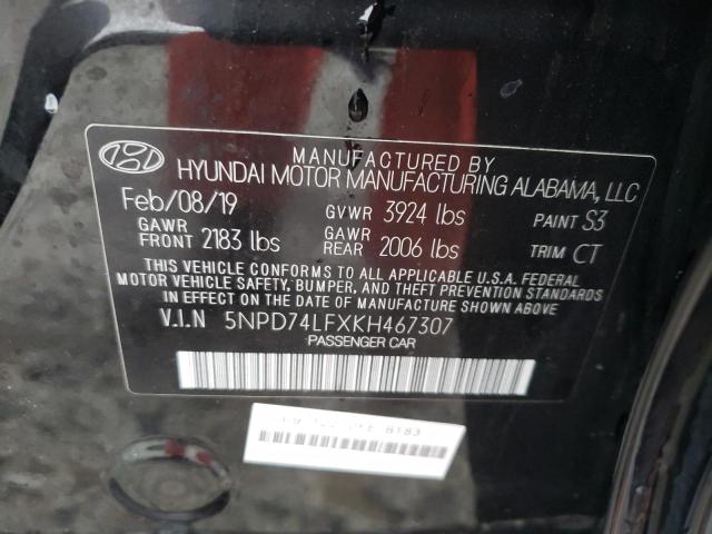 Photo 9 VIN: 5NPD74LFXKH467307 - HYUNDAI ELANTRA SE 