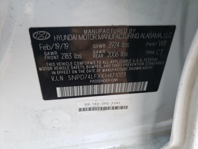 Photo 9 VIN: 5NPD74LFXKH471003 - HYUNDAI ELANTRA SE 