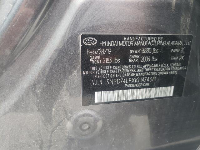 Photo 9 VIN: 5NPD74LFXKH474371 - HYUNDAI ELANTRA SE 