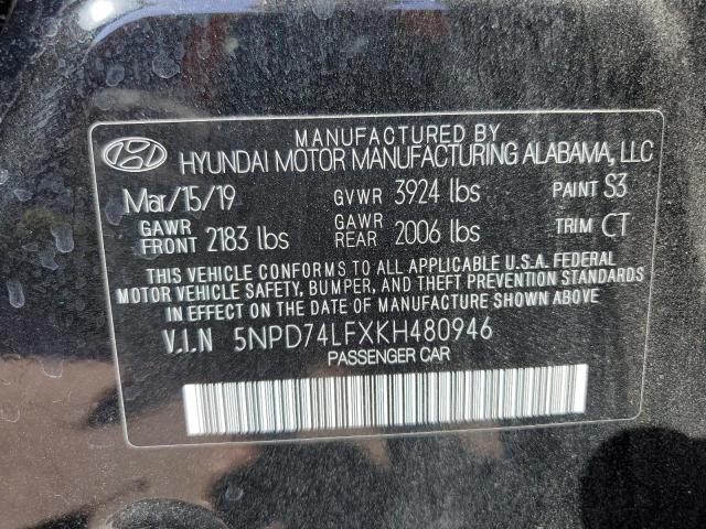 Photo 9 VIN: 5NPD74LFXKH480946 - HYUNDAI ELANTRA SE 