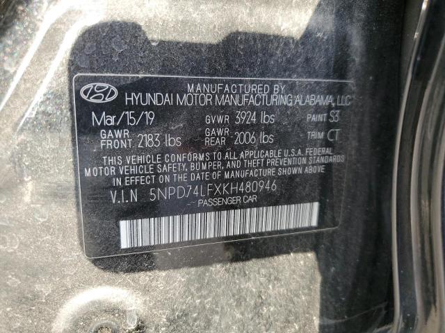 Photo 11 VIN: 5NPD74LFXKH480946 - HYUNDAI ELANTRA SE 