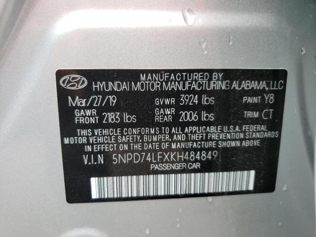 Photo 9 VIN: 5NPD74LFXKH484849 - HYUNDAI ELANTRA SE 