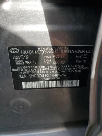 Photo 11 VIN: 5NPD74LFXKH489694 - HYUNDAI ELANTRA SE 