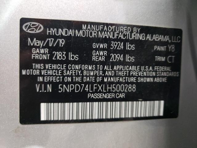 Photo 11 VIN: 5NPD74LFXLH500288 - HYUNDAI ELANTRA SE 