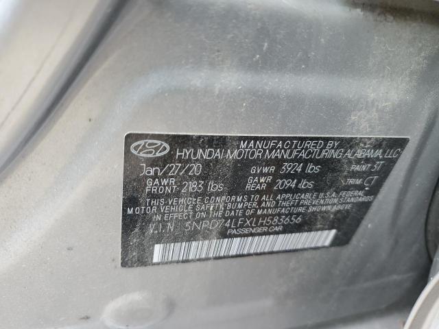 Photo 11 VIN: 5NPD74LFXLH583656 - HYUNDAI ELANTRA SE 