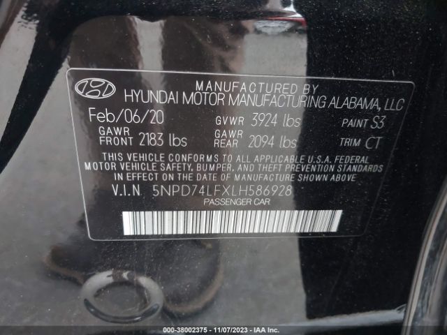 Photo 8 VIN: 5NPD74LFXLH586928 - HYUNDAI ELANTRA 