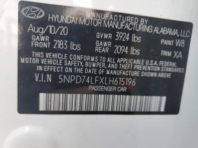 Photo 11 VIN: 5NPD74LFXLH615196 - HYUNDAI ELANTRA SE 