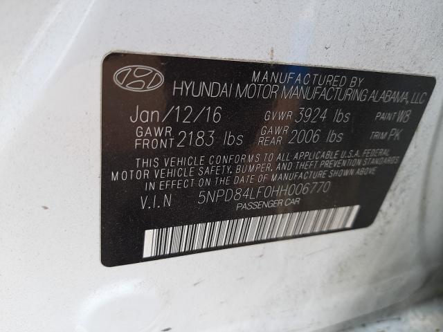 Photo 9 VIN: 5NPD84LF0HH006770 - HYUNDAI ELANTRA SE 