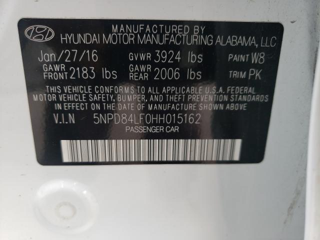 Photo 9 VIN: 5NPD84LF0HH015162 - HYUNDAI ELANTRA SE 