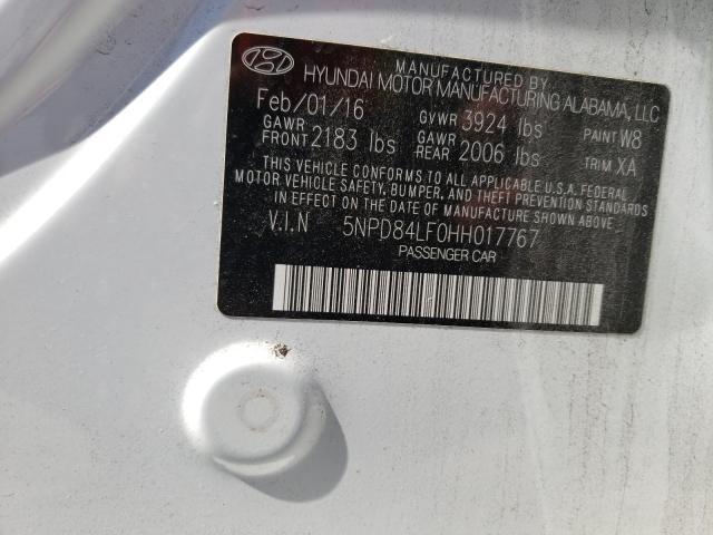 Photo 9 VIN: 5NPD84LF0HH017767 - HYUNDAI ELANTRA 