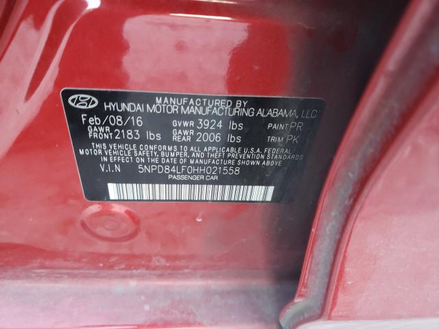 Photo 9 VIN: 5NPD84LF0HH021558 - HYUNDAI ELANTRA SE 