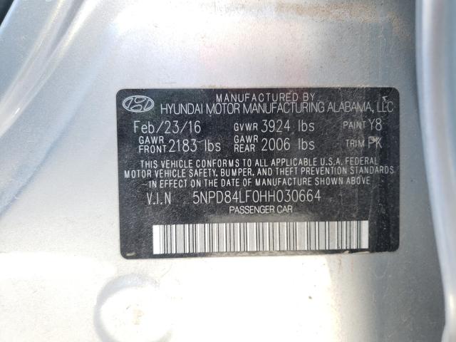 Photo 9 VIN: 5NPD84LF0HH030664 - HYUNDAI ELANTRA SE 