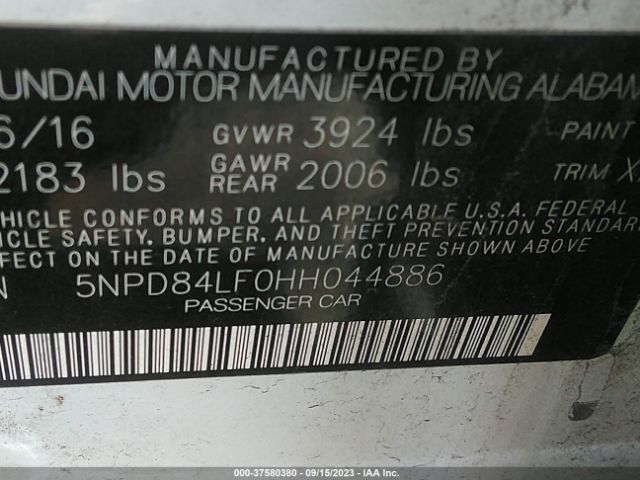 Photo 8 VIN: 5NPD84LF0HH044886 - HYUNDAI ELANTRA 