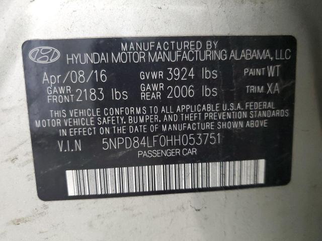 Photo 11 VIN: 5NPD84LF0HH053751 - HYUNDAI ELANTRA SE 