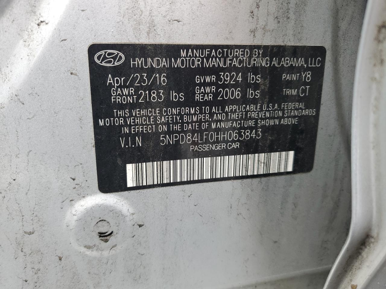 Photo 11 VIN: 5NPD84LF0HH063843 - HYUNDAI ELANTRA 