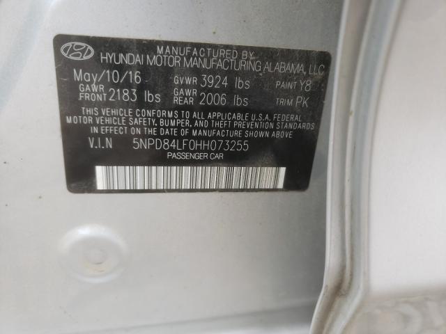 Photo 9 VIN: 5NPD84LF0HH073255 - HYUNDAI ELANTRA SE 