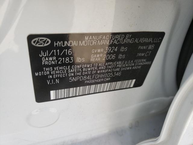 Photo 9 VIN: 5NPD84LF0HH105346 - HYUNDAI ELANTRA SE 