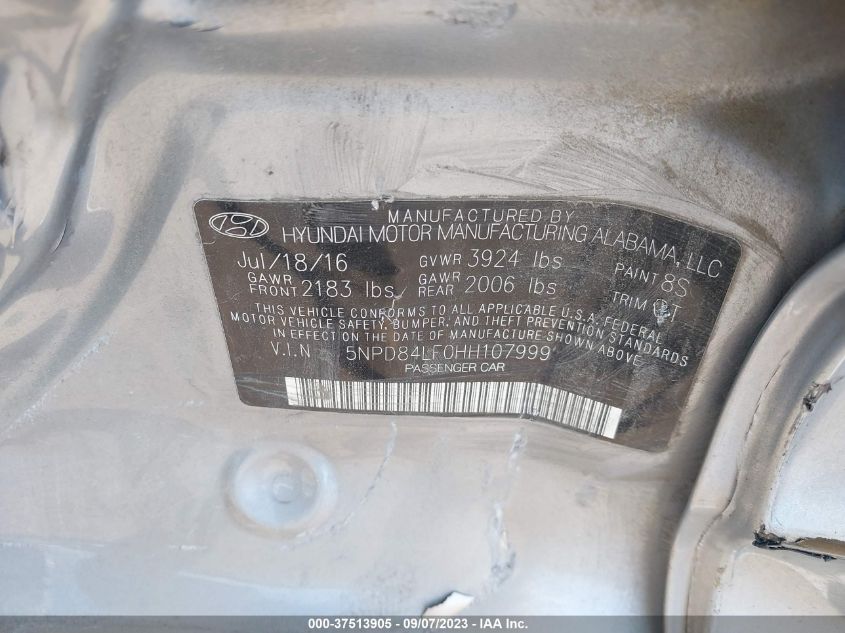 Photo 8 VIN: 5NPD84LF0HH107999 - HYUNDAI ELANTRA 