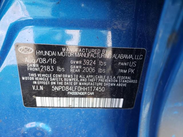 Photo 9 VIN: 5NPD84LF0HH117450 - HYUNDAI ELANTRA SE 