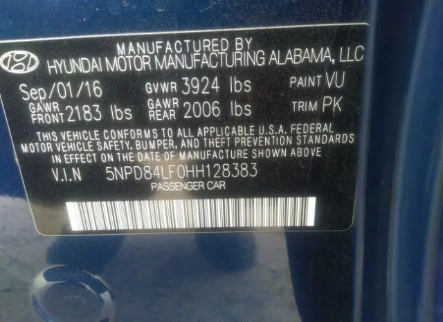 Photo 8 VIN: 5NPD84LF0HH128383 - HYUNDAI ELANTRA 